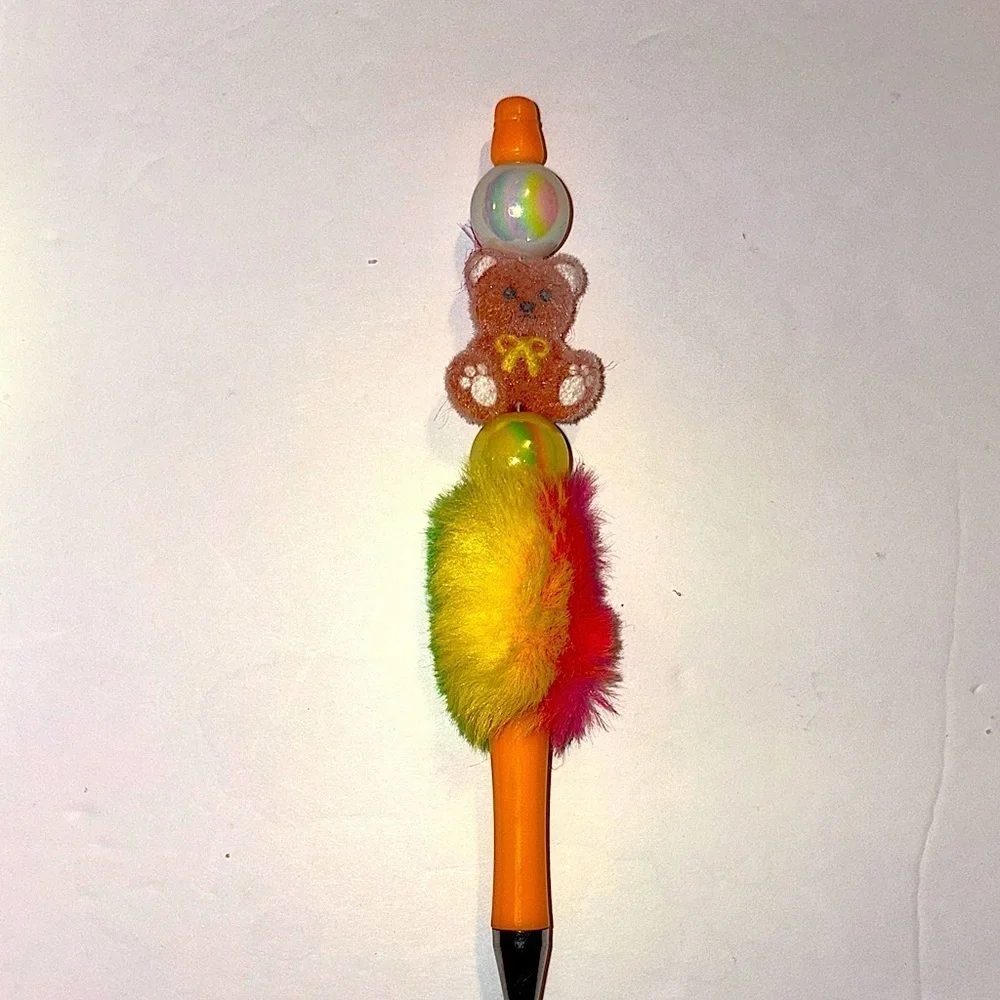 💋🆕💋Lafufu Clover and Bear Rainbow Plush Top DIY Pen Set Of 3